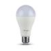 Lampadina con attacco E27 A65, potenza 17W a 230V bianco naturale 200 gradi.