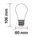 LAMPADINA LED E27 A60 FILAMENTO 8W BIANCO NATURALE ALTO RENDIMENTO CONF 2 PEZZI